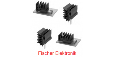 Attachable heatsinks for transistors by Fischer Elektronik